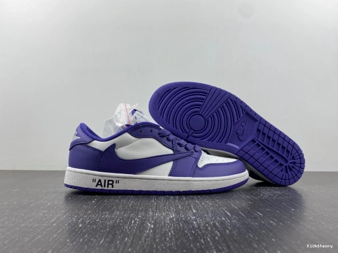 Kicktheory DM7890-386 X 1 TRAVIS SCOTT OFF-WHITE X CUSTOM JORDAN AIR 0810